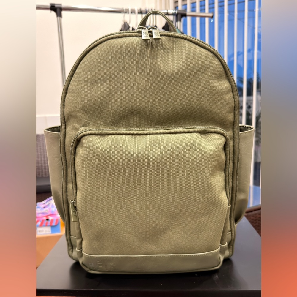 BEIS Olive Green Travel Backpack